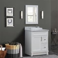 thumbnail image 1 of Bellaterra Home 400700-31-WH-WMRD 31 in. Single Round Sink Vanity with Carrara Marble Top, White, 1 of 14