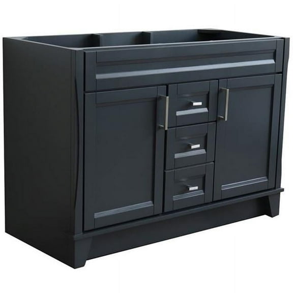 Bellaterra Home 400700-48D-DG 48 in. Double Sink Vanity with Cabinet, Dark Gray
