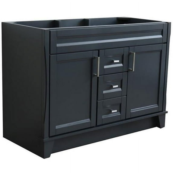 Bellaterra Home 400700-48D-DG 48 in. Double Sink Vanity with Cabinet, Dark Gray