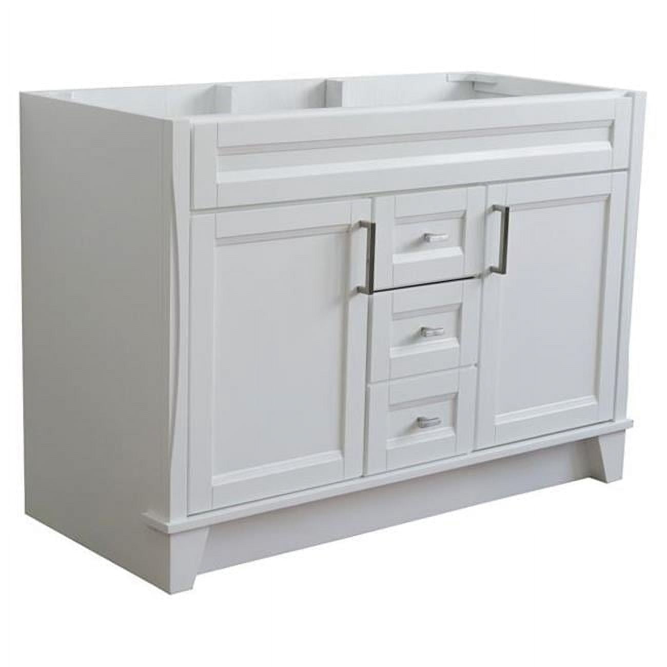 Bellaterra Home 400700-48D-WH 48 in. Double Sink Vanity with Cabinet ...