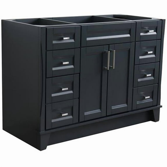 Bellaterra Home 400700-48S-DG 48 in. Single Sink Vanity with Cabinet, Dark Gray