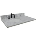 thumbnail image 1 of Bellaterra Home 430001-37L-WMO 37 in. Carrara Countertop & Single Oval Left Sink, White, 1 of 1