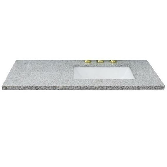 Bellaterra Home 430002-43R-GYR 43 in. Granite Countertop & Single Rectangle Right Sink, Gray
