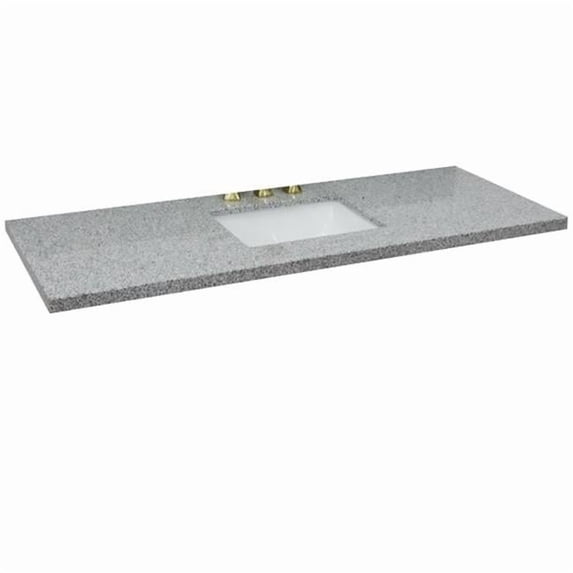 Bellaterra Home 430002-61S-GYR 61 in. Granite Countertop & Single Rectangle Sink, Gray