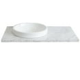 thumbnail image 1 of Bellaterra Home 430003-37L-WMRD 37 in. Carrara Marble Countertop & Single Round Left Sink, White, 1 of 4
