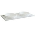 thumbnail image 1 of Bellaterra Home 430003-49D-WMRD 49 in. Carrara Marble Countertop & Double Round Sink, White, 1 of 3