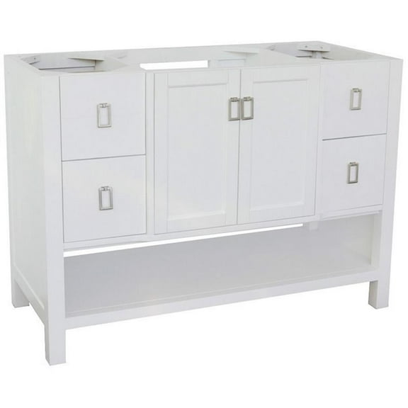 Bellaterra Home 48" Single vanity in White finish - cabinet only