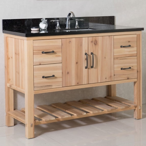 Bellaterra Home 48 in Single sink vanity-solid fir-natural
