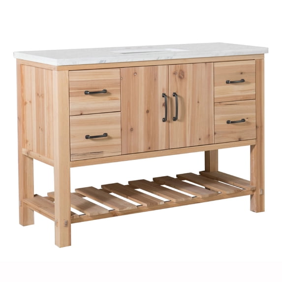 Bellaterra Home 48 in Single sink vanity-solid fir-natural