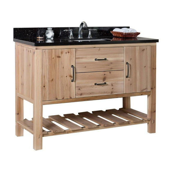 Bellaterra Home 48 in Single sink vanity-solid fir-natural