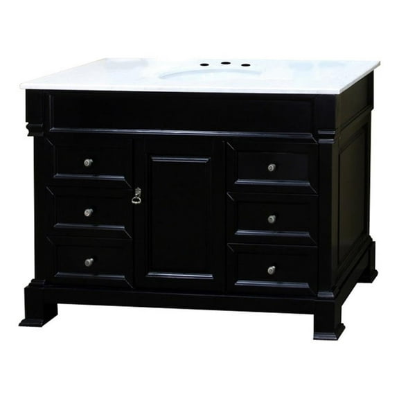 Bellaterra Home 60 in Single sink vanity-wood-espresso