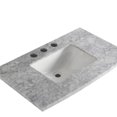 thumbnail image 1 of Bellaterra Home 77600-37-WMR 37 in. Ceramic Rectangular Sink with Carrara Marble Top, White, 1 of 1