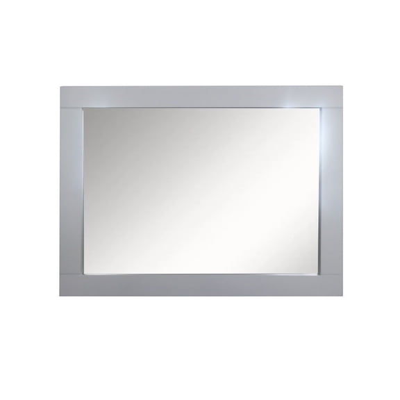 23" WOOD FRAME MIRROR IN L/GRAY