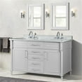 thumbnail image 1 of Bellaterra Home 800632-60DBN-WH 60 in. Double Vanity with Carrara Marble Top, White, 1 of 6