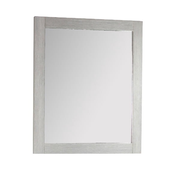 26 in. Rectangle Wood Frame Mirror in Gray Pine Finish