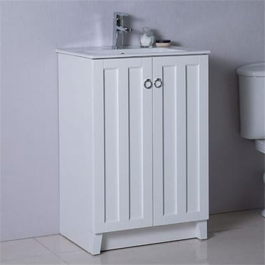 Bellaterra Home 9002-24-WH 24 in. Single Wood Sink Vanity, White