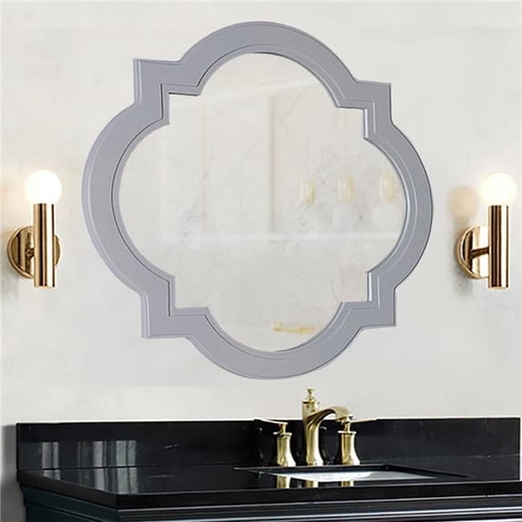 Bellaterra Home 9907-M-LG Light Gray Framed Mirror