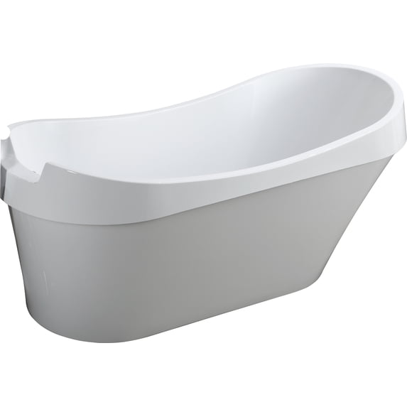 Bellaterra Home Barletta 69 inch Freestanding Bathtub in Glossy White