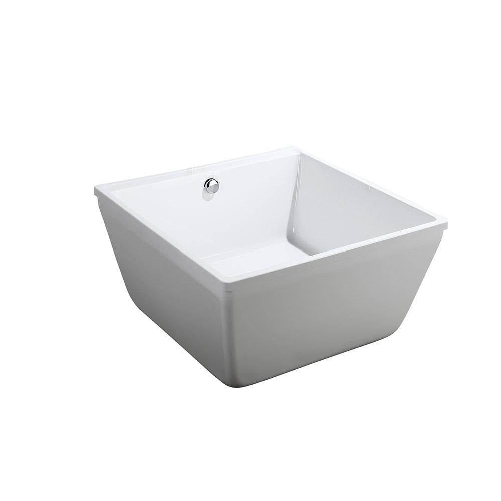 Bologna 47.2'' Glossy White Freestanding Acrylic Soaking Tub