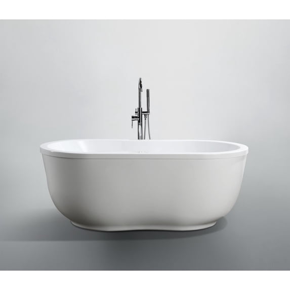 Bellaterra Home Brescia 65 inch Freestanding Bathtub in Glossy White