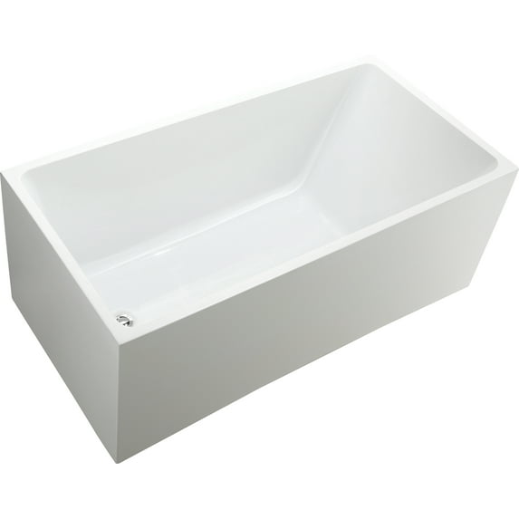 Bellaterra Home Catania 67 inch Freestanding Bathtub in Glossy White