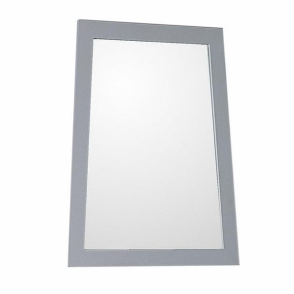 Bellaterra Home Ladder-shape framed mirror-manufactured wood-light gray