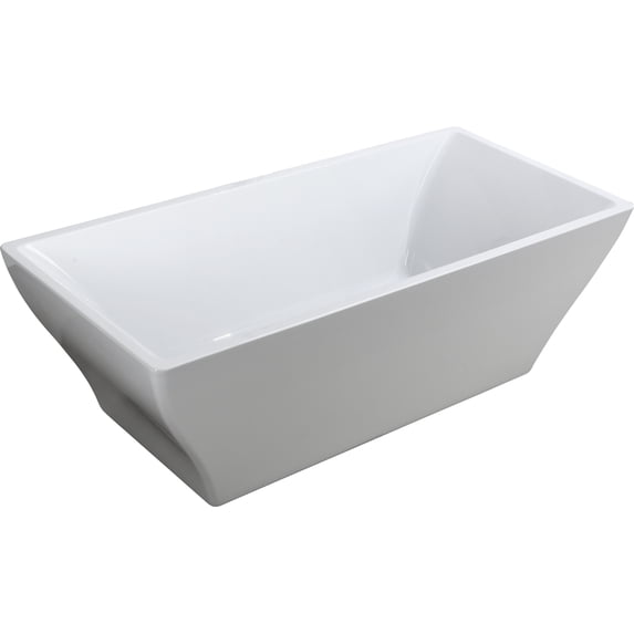 Bellaterra Home Messina 71 inch Freestanding Bathtub in Glossy White