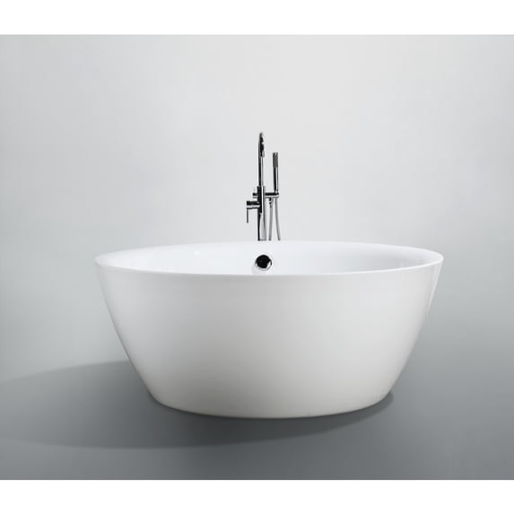Bellaterra Home Pescara 59 inch Freestanding Bathtub in Glossy White