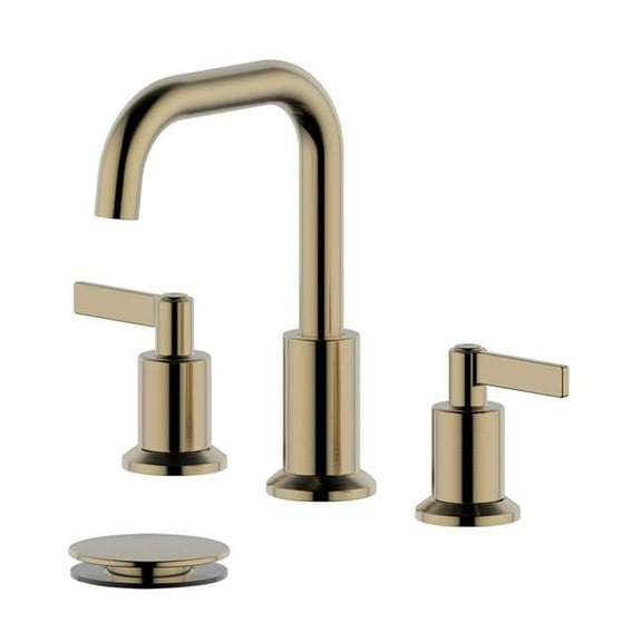 Bellaterra Home S8288-8-GD-WO Kadoma Double Handle Widespread Bathroom Faucet with Drain, Gold