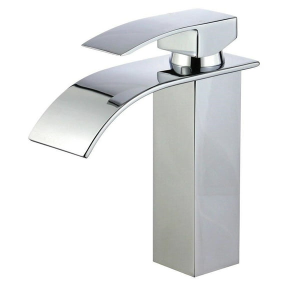 Bellaterra Home Santiago Single Handle Bathroom Vanity Faucet with Overflow Drain in Polished Chrome