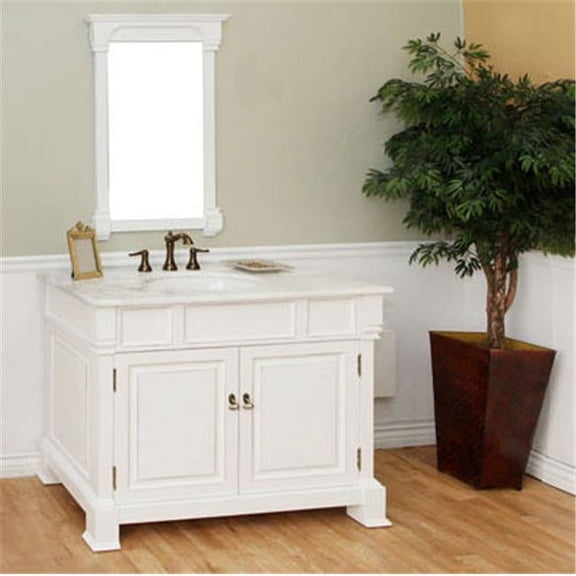 Bellaterra Home  Single Sink Vanity - White - 42X22.5X35.5