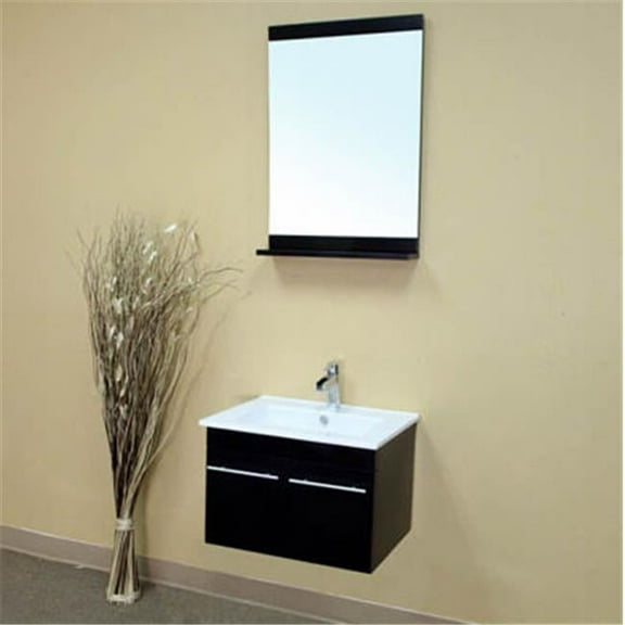 Bellaterra Home  Single Wall Mount Style Sink Vanity - Black