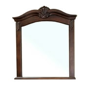 Bellaterra Home Solid wood frame mirror-walnut