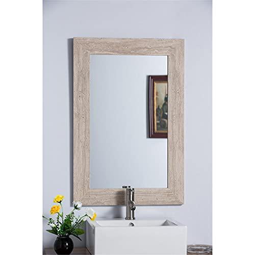 Bellaterra Home Travertine Stone Frame Mirror
