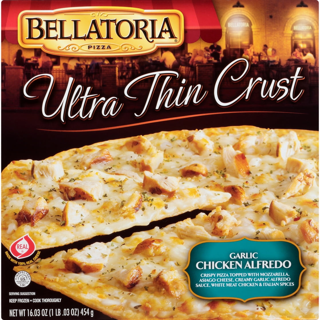 Bellatoria Ultra Thin Crust Chicken Alfredo Pizza 16.03 oz, Ready
