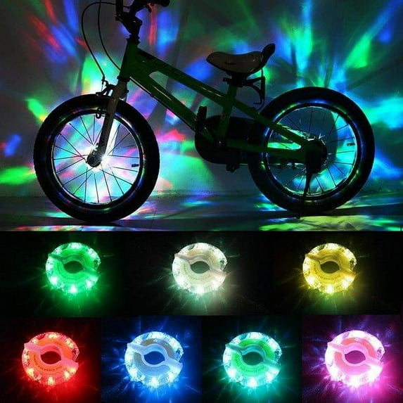 Bellaven A16 Rechargeable LED Bicycle Lights with 7 Colors, Multi-Color (2 Pack)