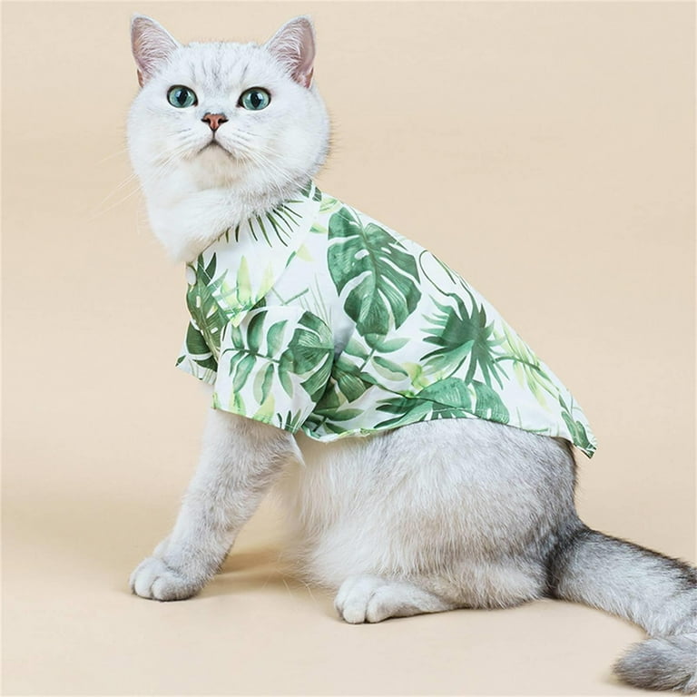 Bellaven Cat Clothes Hawaiian Style Beach Clothing Cat Clothes Pet Dog Cat T Shirts Cute For Small To Medium Dogs Cats Cool Summer Tank Top Camping Shirts Clothes B M Walmart