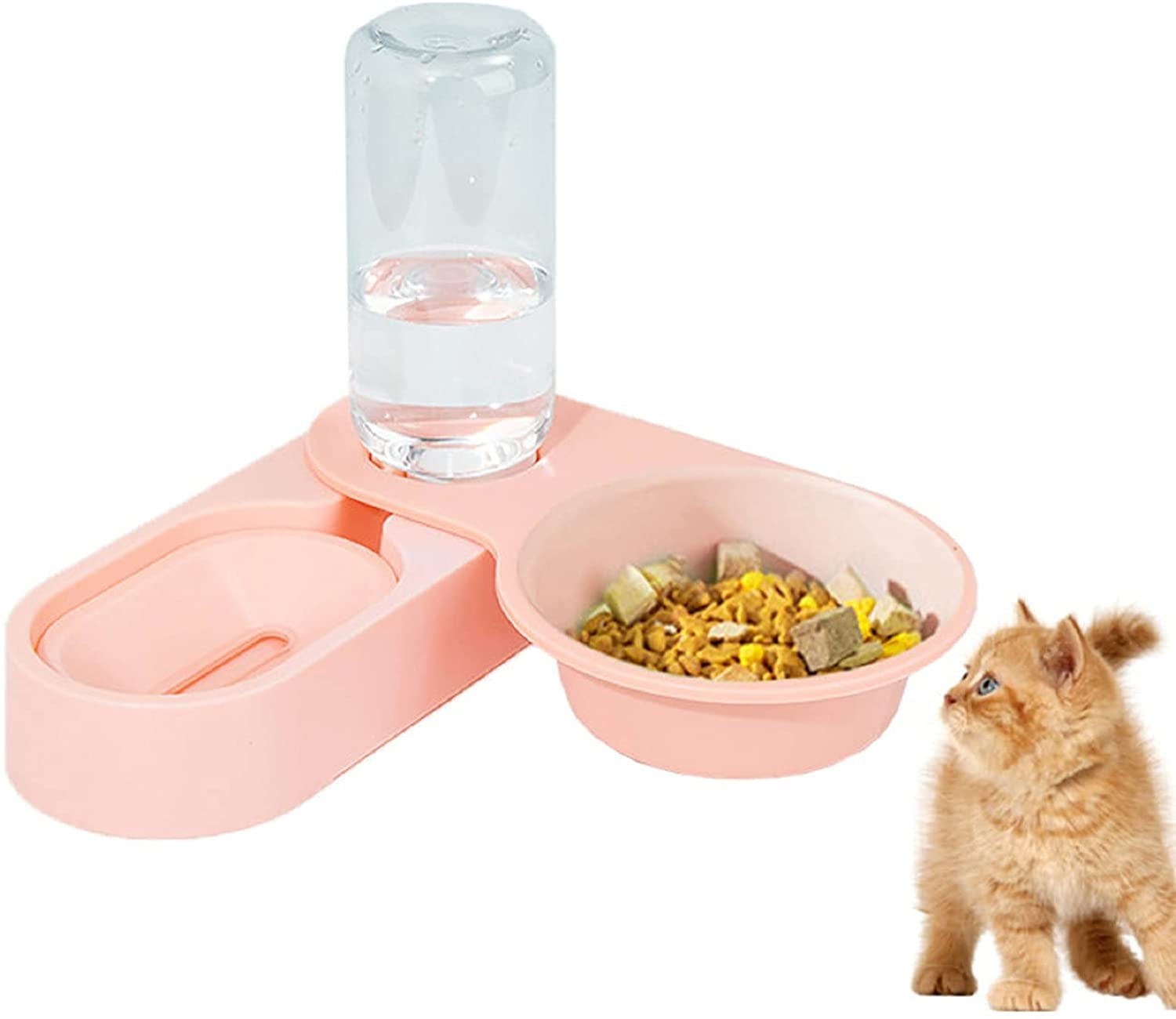 Double Cat Dog Bowls Elevated Cat Food Water Bowls With Raised