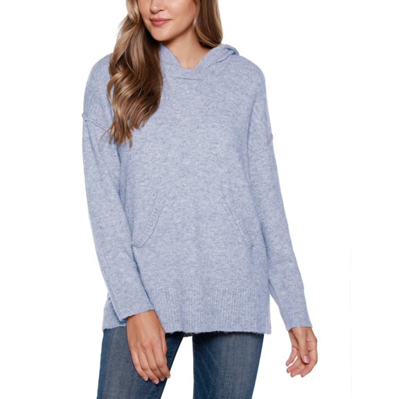 Belldini Black Label Hooded Sweater With Front Pockets Light Blue S