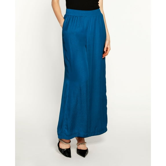 Belldini Black Label Petite Wide Leg Dress Pants Moroccan Blue PXL