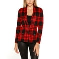 thumbnail image 1 of Belldini Black Label Plaid Sweater Blazer Belldini Red Combo XL, 1 of 1