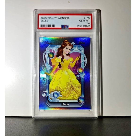 Belle 2025 Topps Disney Cartoon Princess #155 Beauty and the Beast PSA 10 Gem