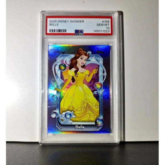 Belle 2025 Topps Disney Cartoon Princess #155 Card Beauty and the Beast PSA 10