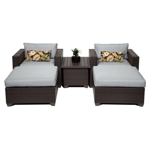 Belle 5 Piece Outdoor Wicker Patio Furniture Set 05a