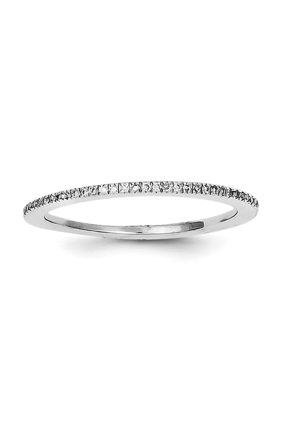 Belle Amore Sterling Silver Rhodium Plated Diamond Band