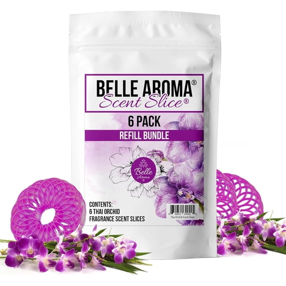 Belle Aroma™ Scent Slice® Fragrance Disc - 6 pack, Thai Orchid, Essential Breeze® MAX