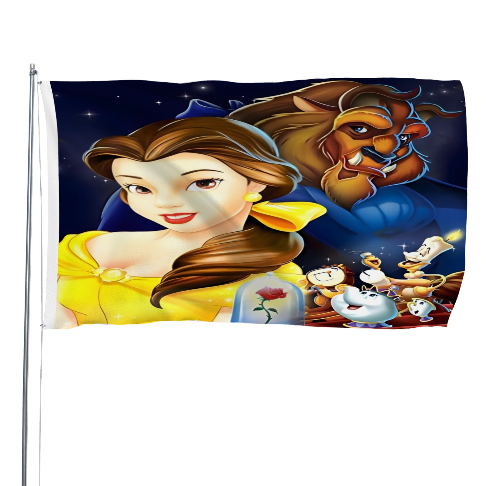 Belle Beauty And Beast Pattern Flag Decoration - Walmart.com