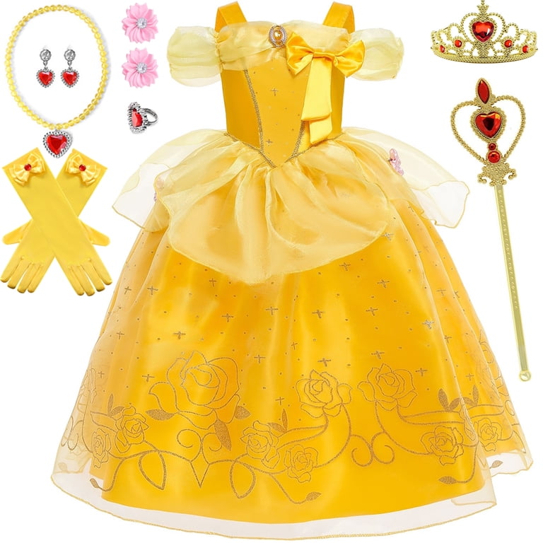 christmas belle dress kids YouDaFashion Princess Up Costume for Girls with Accessories for Birthday Party Size:Men's 9