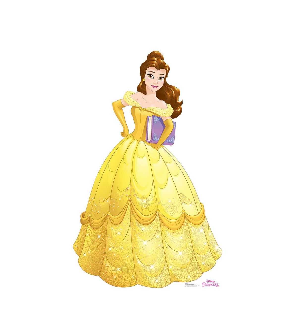 Life-Size Yellow Cardboard Disney Princess Belle Standup
