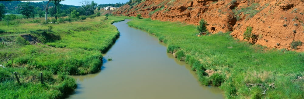 Belle Fourche River Wyoming Canvas Art - Panoramic Images (36 x 12)